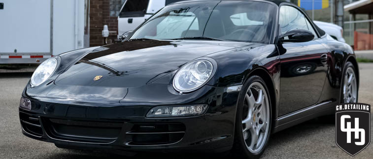 madison best auto detail black porsche paint care chdetailing ch.detailing connor harrison wisconsin milwaukee rockford illinois 911 cabriolet paint correction professional polishing buffing wax job